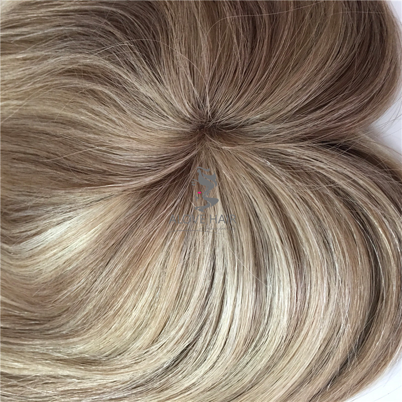 Piano Blend Color Long Hair Replacement System for Women 
